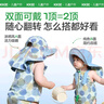 kocotreekk樹(shù)兒童防曬帽男女童帽子防紫外線(xiàn)大披肩帽雙面可戴 日光藍 M 曬單實(shí)拍圖