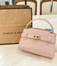 CHARLES&KEITH鱷魚(yú)紋凱莉包手提包斜挎婚包包女包生日禮物CK2-50270880-1 曬單實(shí)拍圖