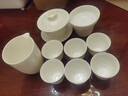 紅寨羊脂玉瓷蓋碗套組9件套 國風(fēng)系列 曬單實(shí)拍圖