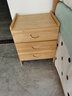 木馬人現代簡(jiǎn)約床頭柜簡(jiǎn)易臥室多層小柜子床邊柜家用多功能儲物柜可置物 【三抽屜】D款-原色（健康楠竹） 曬單實(shí)拍圖