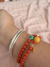蔻詩哲 COASZE南紅瑪瑙手串新中式柿子紅疊戴手鏈女雙圈滿肉滿色喜悅生日禮物 雙圈【6mm】16-17cm手圍棠桂手串 曬單實拍圖