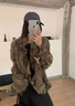 離境天獺兔毛皮草外套女2025年奢華花邊草黃兔兔毛編織皮草開(kāi)衫外套|夕 本色 L 均碼 曬單實(shí)拍圖