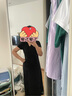 EGGKA黑色翻領(lǐng)連衣裙夏季新款通勤簡約時(shí)尚修身收腰顯瘦短袖短裙 黑色-長E24D1232BK L 曬單實(shí)拍圖