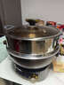 揚子（YANGZI）電炒鍋多功能一體2025新款鑄鐵鈦蜂窩炒菜專(zhuān)用電鍋電蒸鍋燉蒸煮煎炒一體多功能家用電煮鍋電火鍋 定時(shí)款【鈦蜂窩不易粘內膽】-加深加厚 內徑32CM單蒸籠【適合2-4人】 曬單實(shí)拍圖