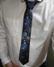 恒源祥免打窄版領(lǐng)帶男士新郎結婚禮拉鏈式7cm懶人復古國風(fēng)藍色花紋手打 水墨藍花[手打款] 曬單實(shí)拍圖