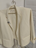 LESS秋冬綿羊毛外套女短款西裝式領(lǐng)呢大衣2NB712850 125/原坯色 L 曬單實(shí)拍圖