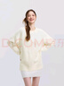 森馬（Semir）毛衣女冬季oversize小狗提花圓領(lǐng)軟糯毛衫慵懶風(fēng)溫柔甜美上衣 白色調00311 L 曬單實(shí)拍圖