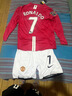 復古球衣0708曼聯(lián)紅魔主場(chǎng)短袖長(cháng)袖聯(lián)賽足球套裝定制7號c羅球衣 長(cháng)袖-7號c羅+英超臂章 2XL碼 曬單實(shí)拍圖