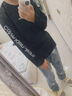 CALVIN KLEIN JEANS重磅純棉CK長(cháng)袖T恤男女新款字母印花上衣寬松百搭學(xué)生打底長(cháng)袖T恤 黑色ck長(cháng)袖 M 曬單實(shí)拍圖
