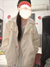 燦圖美式設計感碎花夾克外套女春秋季新款潮流棒球服寬松休閑上衣服 杏色 L 曬單實(shí)拍圖
