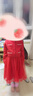 巴拉巴拉【商場同款】童裝女連衣裙兒童裙子針織網(wǎng)紗2025春兩件套 中國紅60611 110 曬單實(shí)拍圖