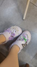 卡駱馳（CROCS）檀健次同款經(jīng)典泡芙洞洞鞋百舒適男沙灘鞋女鞋休閑鞋|207521 霜紫色-5BO 40 (250mm) 曬單實(shí)拍圖