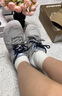 西遇平底德訓鞋女2025新款秋季撞色休閑鞋透氣輕便運動(dòng)鞋 灰色 （JD預售20天） 38 (240) 曬單實(shí)拍圖