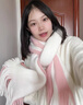 浪莎羊絨圍巾女2023秋冬新款學(xué)生韓版百搭加厚保暖兩用可愛(ài)情侶款圍脖 曬單實(shí)拍圖