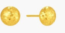 潮宏基 高光金黃金耳釘女足金耳飾爆閃小燈泡碎碎冰金送女友禮物 計價(jià) 1.8g 一對款 含硅膠耳堵 曬單實(shí)拍圖