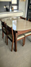 全友家居 新中式客廳胡桃木色圓餐桌椅組合可伸縮飯桌子實(shí)木框架家用 曬單實(shí)拍圖