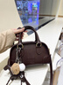 CinvaiKrose【趙昭儀同款】包包女包2025新款保齡球單肩斜挎包生日圣誕節禮物 咖啡色【送女友老婆女生禮物走心】 曬單實(shí)拍圖