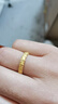 老廟黃金戒指足金古法花絲女戒送女友老婆生日節(jié)日禮物 約3.8g/14號(適用13-15#) 曬單實拍圖