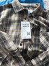 真維斯（Jeanswest）格子襯衫男款春秋季2025新款潮牌美式長(cháng)袖襯衣男士上衣加絨外套男 米藍格 XL 曬單實(shí)拍圖