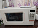 美的小滋味系列快手微波爐變頻 20L家用小型奶油風(fēng)百搭復古轉盤(pán)式 一級能效低頻輕音邪修菜譜（M2H2） 奶白色 曬單實(shí)拍圖