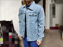 軒萊雅牛仔外套男士秋冬新款韓版加絨工裝牛仔上衣百搭修身休閑夾克男裝 CPW-9015【淺藍色】 3XL 曬單實(shí)拍圖