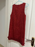 茵曼（INMAN）小香風(fēng)背心裙2025季女裝新品A字無(wú)袖連衣裙 法國紅 S 曬單實(shí)拍圖