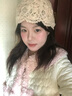 七色紡針織帽女薄款四季甜美文藝鏤空編織帽子毛線(xiàn)帽顯臉小包頭帽 米色 曬單實(shí)拍圖