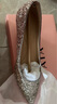 百麗（Belle）獎品銀河星光婚鞋女商場(chǎng)同款細高跟鞋單鞋A1B1DCQ3 銀色 37 曬單實(shí)拍圖