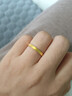 夢(mèng)金園黃金戒指女 古法足金素圈小方戒簡(jiǎn)約百搭指環(huán)送男友送女友 12圈口（面寬約0.2cm）-約2.64g 曬單實(shí)拍圖