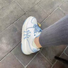 MLB鞋子男女情侶低幫學(xué)長(cháng)鞋25秋冬新款老花logo撞色運動(dòng)時(shí)尚厚底板鞋 白色 38.5 曬單實(shí)拍圖