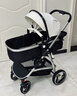 紐貝耳newber嬰兒車(chē) 嬰兒推車(chē) 嬰兒車(chē)0-3歲用折疊可坐可躺帶減震 可換向 黑白 防風(fēng)保暖罩+防蚊罩+護脊板 曬單實(shí)拍圖