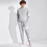 TB BROWINTB高級感潮牌重磅加厚棒球服休閑運動(dòng)男女情侶春秋套裝 淺灰色+淺灰色（凈色款） 00碼/XS 曬單實(shí)拍圖