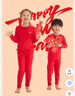 Q21【中暖】小暖皮兒童本命年保暖內衣男女童蛇年紅色秋衣褲套裝 絲絨紅 180 成人男款 曬單實(shí)拍圖