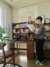 立太（LEADTEK）實(shí)木書桌學(xué)習(xí)桌電腦桌書柜書架一體家用小戶型轉(zhuǎn)角桌學(xué)生寫字桌子 【新品沖量】120cm深胡桃色 曬單實(shí)拍圖