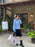 Mmlg連帽衛(wèi)衣女版2025秋冬季新款經(jīng)典印花logo韓系休閑百搭短款上衣服 白花灰 S 曬單實(shí)拍圖