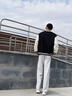真維斯（Jeanswest）重磅棒球服男春秋季寬松潮流百搭外套青少年學(xué)生開衫夾克男女同款 黑色(復(fù)古字體胸標(biāo)) L (體重120-140斤左右) 曬單實(shí)拍圖