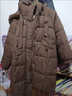 俞兆林（YUZHAOLIN）超胖媽媽冬裝中長(cháng)款羽絨棉服中老年女加肥大碼休閑棉衣外套200斤 褐色 加厚 4XL （建議140-160斤） 曬單實(shí)拍圖