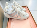 73Hours葉一茜同款女鞋布朗尼25春夏新款舒適平底德訓鞋阿甘鞋休閑運動(dòng)鞋 銀灰 35 曬單實(shí)拍圖