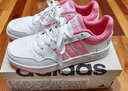 adidas男女小童HOOPS 3.0 K休閑籃球板鞋兒童阿迪達斯   白色/祈福粉/脈沖洋紅   37 曬單實(shí)拍圖
