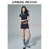 UR2025春季新款女裝多彩抽繩撞色超短款修身短褲UYV650031 墨藍 (偏短) XXS 曬單實(shí)拍圖