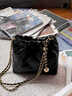 CinvaiKrose包包女包單肩包新款高質(zhì)感鏈條菱格水桶包通勤斜挎包 黑色 曬單實(shí)拍圖