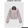 UR2025冬季新款女裝復古休閑撞色燈芯絨翻領(lǐng)棉服UYY150073 裸粉 XS 曬單實(shí)拍圖