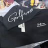 GOLFCROSS【爆款推薦】前后背字母繡花情侶款連帽衛衣 黑色 2XL 曬單實(shí)拍圖