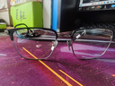 夕陽(yáng)紅純鈦老花鏡高清防藍光時(shí)尚商務(wù)高檔品牌老光老花眼鏡E213Q 100度 曬單實(shí)拍圖
