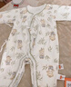 貝瑞加（Babyprints）新生兒連體衣2件裝嬰兒純棉衣服四季護肚爬服初生寶寶內衣 熊象52 曬單實(shí)拍圖