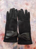 十竹仿麂皮絨手套女冬季新款加絨保暖防寒觸屏騎行開(kāi)車(chē)防風(fēng)寒手套觸屏 黑色【可觸屏】修飾手型不臃腫 曬單實(shí)拍圖