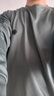 皮爾卡丹品牌純棉男士長(zhǎng)袖t恤春秋新款圓領(lǐng)衛(wèi)衣純色高端T恤上衣打底衫男裝 灰綠 3XL 185建議160-180斤 曬單實(shí)拍圖