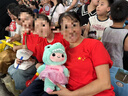阿諾頓2025國潮風(fēng)大紅圓領(lǐng)純棉短袖t恤男女款休閑寬松青年學(xué)生體恤衣服 小星星-大紅 M 【適合：95-115斤】 曬單實(shí)拍圖