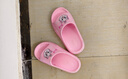 迪士尼瑪麗貓女童夏季戶(hù)外防滑拖鞋浴室沙灘涼拖一字拖F2716TS 粉220 曬單實(shí)拍圖
