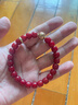 鈺瀾文玩朱供供色工藝菩提根9*8男女士盤(pán)玩手串+火紋旋珠搭配款 曬單實(shí)拍圖